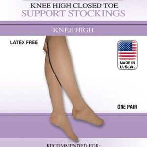 Firm Surg Wgt Stkngs 2X  Beige 20-30mmHg  Below Knee Clsd Toe