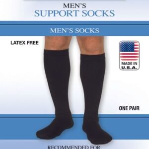 Men's Mild Support Socks 10-15mmHg  Black  Extra Large