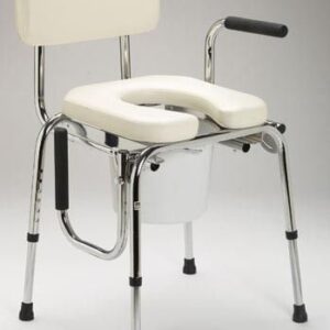 Drop Arm Commode With Padded Seat